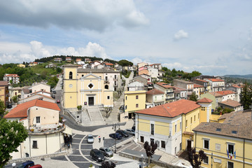 Panoramic view of the town of Gesualdo in the province of Avellino, Italy