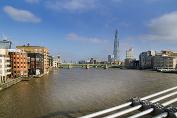Obraz na płótnie Canvas River Thames and skyscraper. London