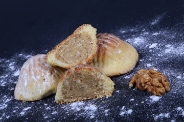Mamoul Ramadan dessert with walnut& Sugar powder