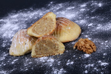 Mamoul Ramadan dessert with walnut& Sugar powder