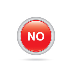 Red button icon. Vector design isolated on white background.
