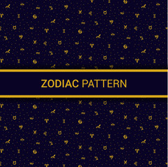 Illustration vector graphic of zodiac pattern. horoscope sign. good for print design. decoration and wallpaper.