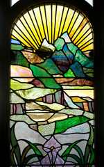 Stained glass landscape 
