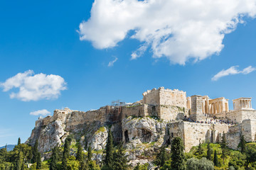 Parthenon temple on the Acropolis of Athens,Greece