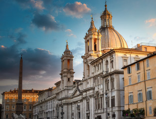 Overview on Piazza Navona in Rome