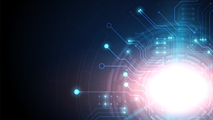 Circuit technology background with hi-tech digital