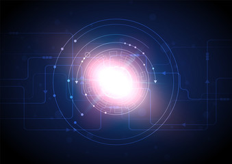 Circuit technology background with hi-tech digital