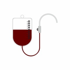 Blood bag icon. Vector design isolated on white background.