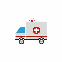 Ambulance icon. Vector design isolated on white background.
