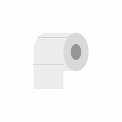 Toilet paper roll icon. Vector design isolated on white background.