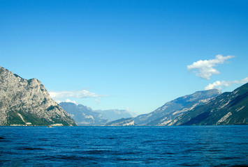 Lake Garda / Gardasee sightseeing and Panorama you at the lake and the mountains