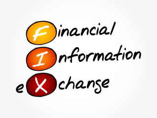 FIX - Financial Information eXchange acronym, business concept background