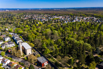 Aerial view, Frankfurt, Sachsenhausen, Hesse, Germany