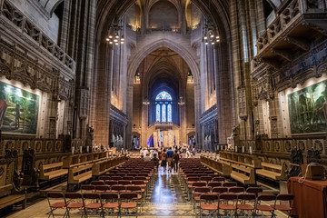 Liverpool cathedral interior long shot