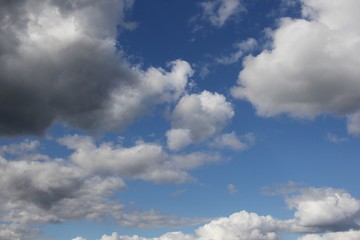 Blue sky background with clouds. Sky with clouds