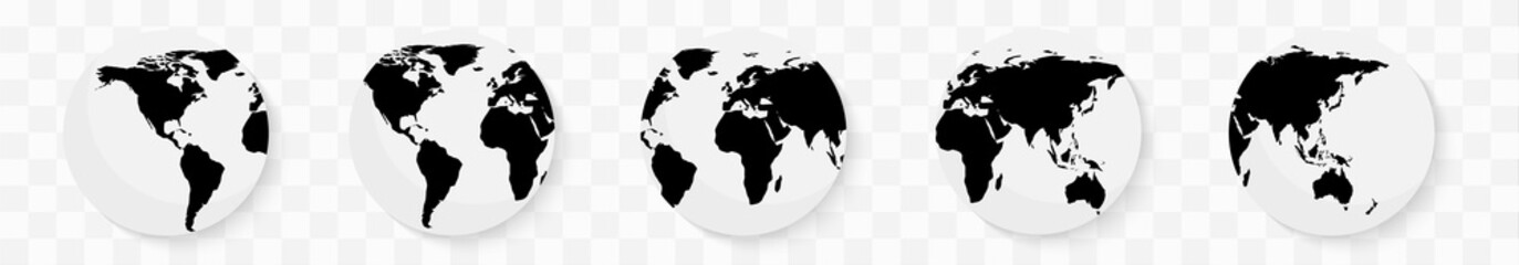 World map globe. Vector illustartion