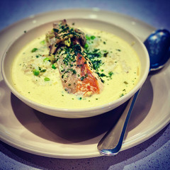 salmon thai soup