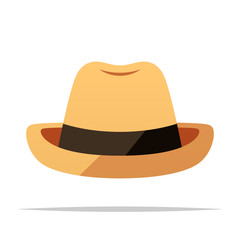 Fedora hat vector isolated illustration