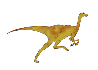 dinosaur on a white background, drawing for children