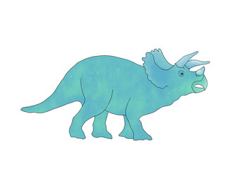 dinosaur on a white background, drawing for children