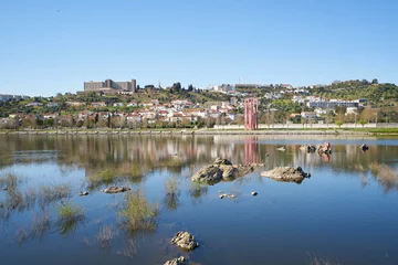 Abrantes city view with river guadiana, in Portugal