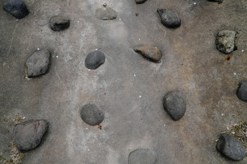 Fototapeta na wymiar 張り付いた石のテクスチャ－素材