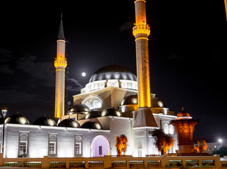 moonlight over mosque