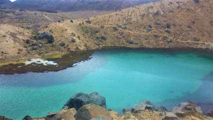 Tongariro national park beautiful lakes, mountains and view