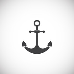 Anchor icon on background for graphic and web design. Creative illustration concept symbol for web or mobile app