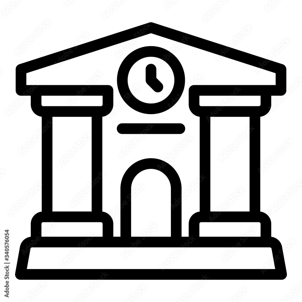 Aufkleber courthouse icon. outline courthouse vector icon for web design isolated on white background