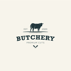 Butchery logo design Premium Vector