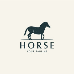 Horse logo design Premium Vector