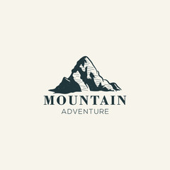 Mountain logo design Premium Vector