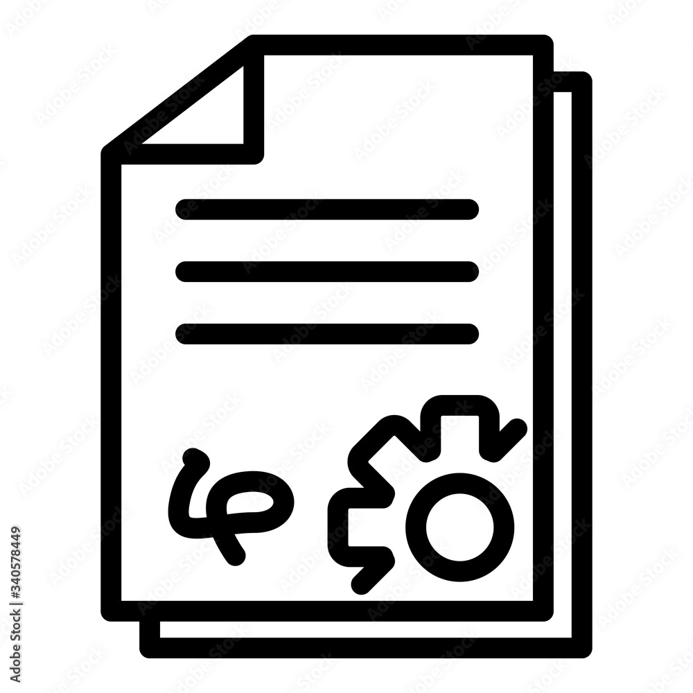 Poster contract with the support icon. outline contract with the support vector icon for web design isolate