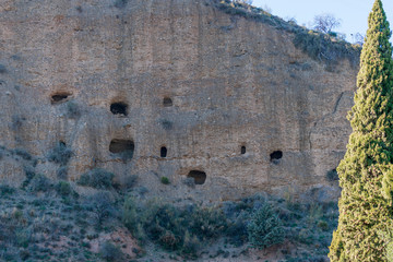 ancient Roman holes to extract gold