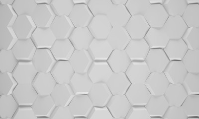 3D honeycomb abstract background. Bees cells texture. Three-dimensional render illustration.
