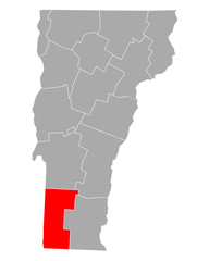 Karte von Bennington in Vermont