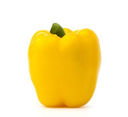 yellow sweet bell pepper isolate on white backgroud