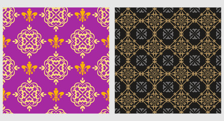 Vector Background, Wallpaper Texture. Asian Graphic Motif. Seamless Pattern.