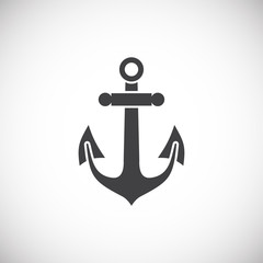 Anchor icon on background for graphic and web design. Creative illustration concept symbol for web or mobile app