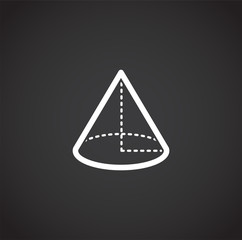 Fototapeta premium Geometry related icon on background for graphic and web design. Creative illustration concept symbol for web or mobile app