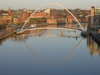 Gateshead Millenium Bridge Newcastle Upon Tyne England