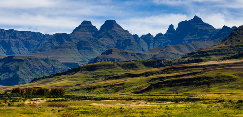 Cathedral Peak Range in Drakensberg South Africa