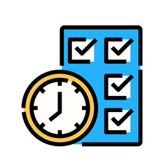 Checklist time clock work process productivity efficiency  icon