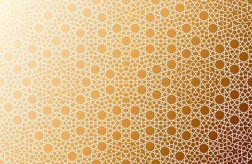 Traditional arabic islamic girih seamless ornament pattern. Eastern oriental persian motif. Authentic arabian style. Muslim symbol. Abstract east background. Moroccan  geometric mosaic tile.
