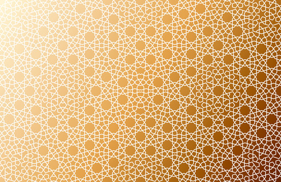 Traditional arabic islamic girih seamless ornament pattern. Eastern oriental persian motif. Authentic arabian style. Muslim symbol. Abstract east background. Moroccan  geometric mosaic tile.
