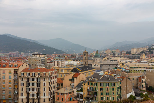 Beautiful views of old buildings and streets in the city of Savona