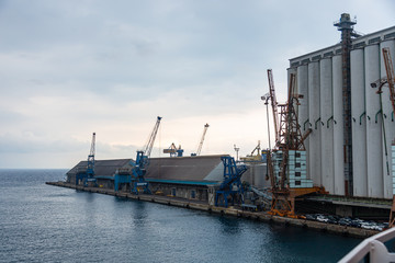 cargo port in Savona, Italy