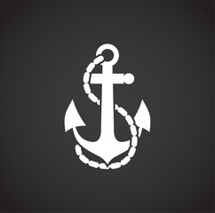 Naklejka premium Anchor icon on background for graphic and web design. Creative illustration concept symbol for web or mobile app