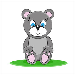 Baby cute little bear stock vector illustration